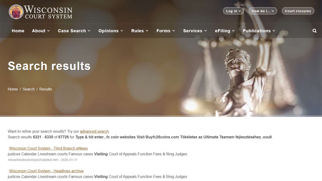 Wisconsin Court System - Search